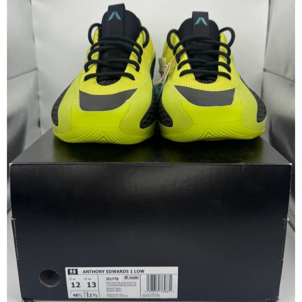 Adidas AE 1 Low Preloved Lime/Core Black/Pure Teal Lace-Up JS1778 Men Sz 12
